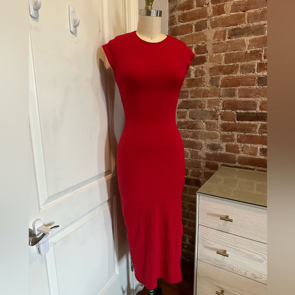 Vintage reformation ribbed knit dress